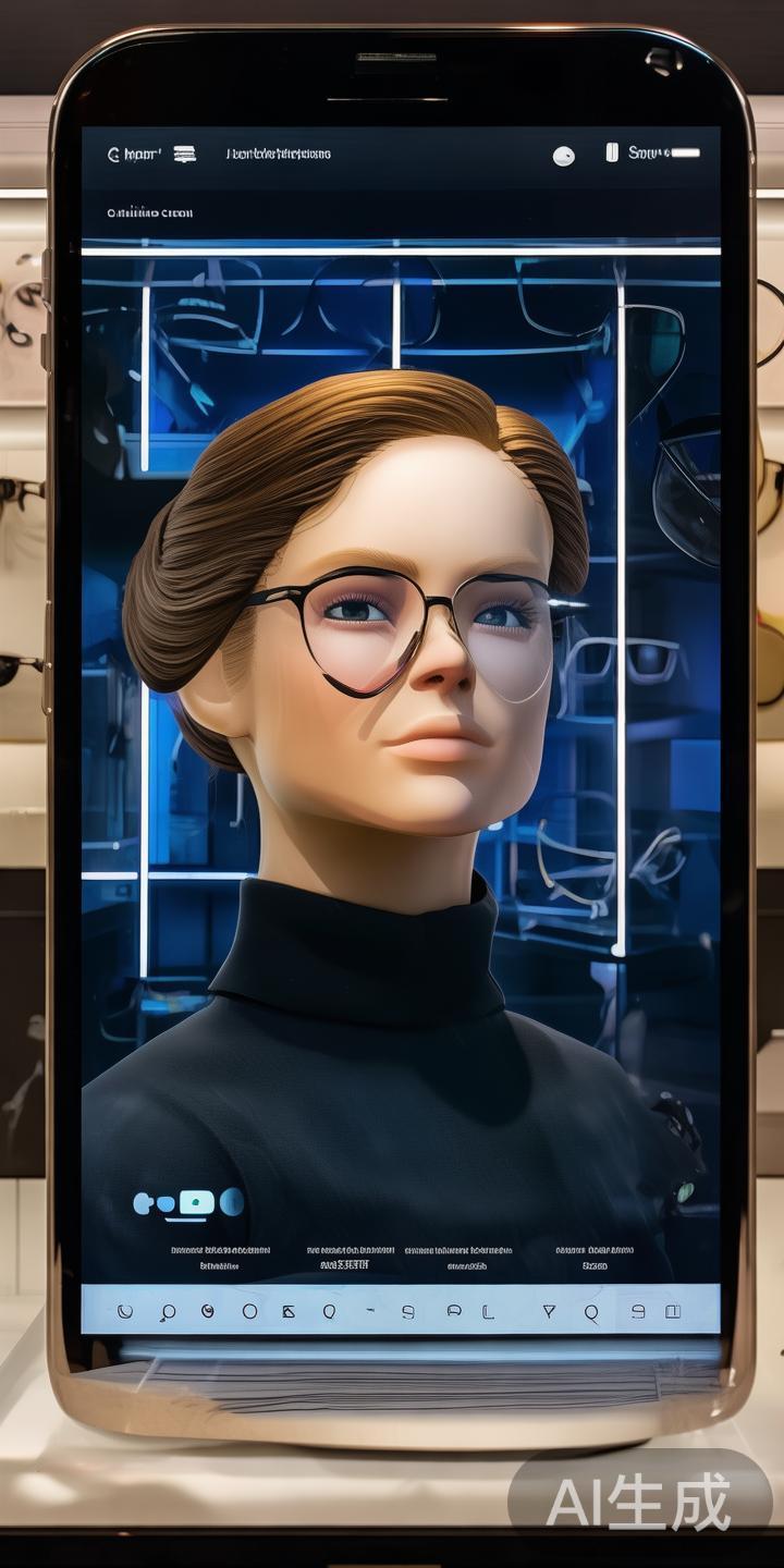 在功能操作上，用户可以轻松浏览多款眼镜产品，利用试